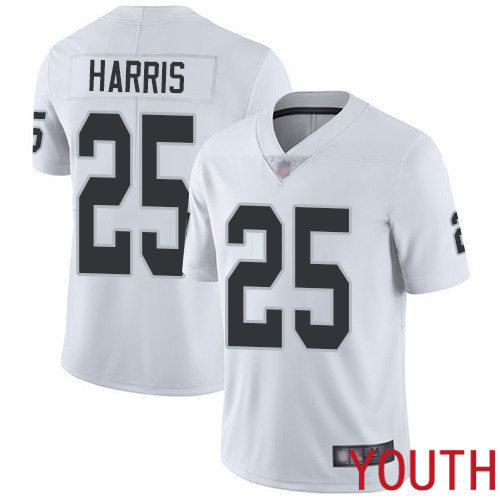 Oakland Raiders Limited White Youth Erik Harris Road Jersey NFL Football #25 Vapor Untouchable Jersey->nfl t-shirts->Sports Accessory